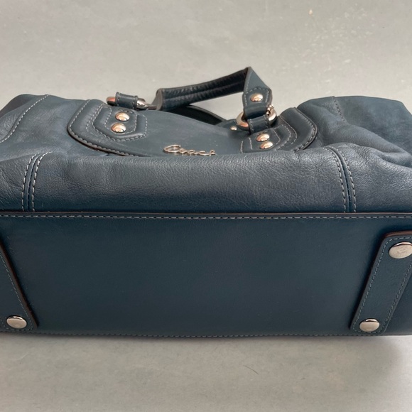 EUC Coach “Ashley” Leather Satchel | Teal Blue - Picture 5 of 13